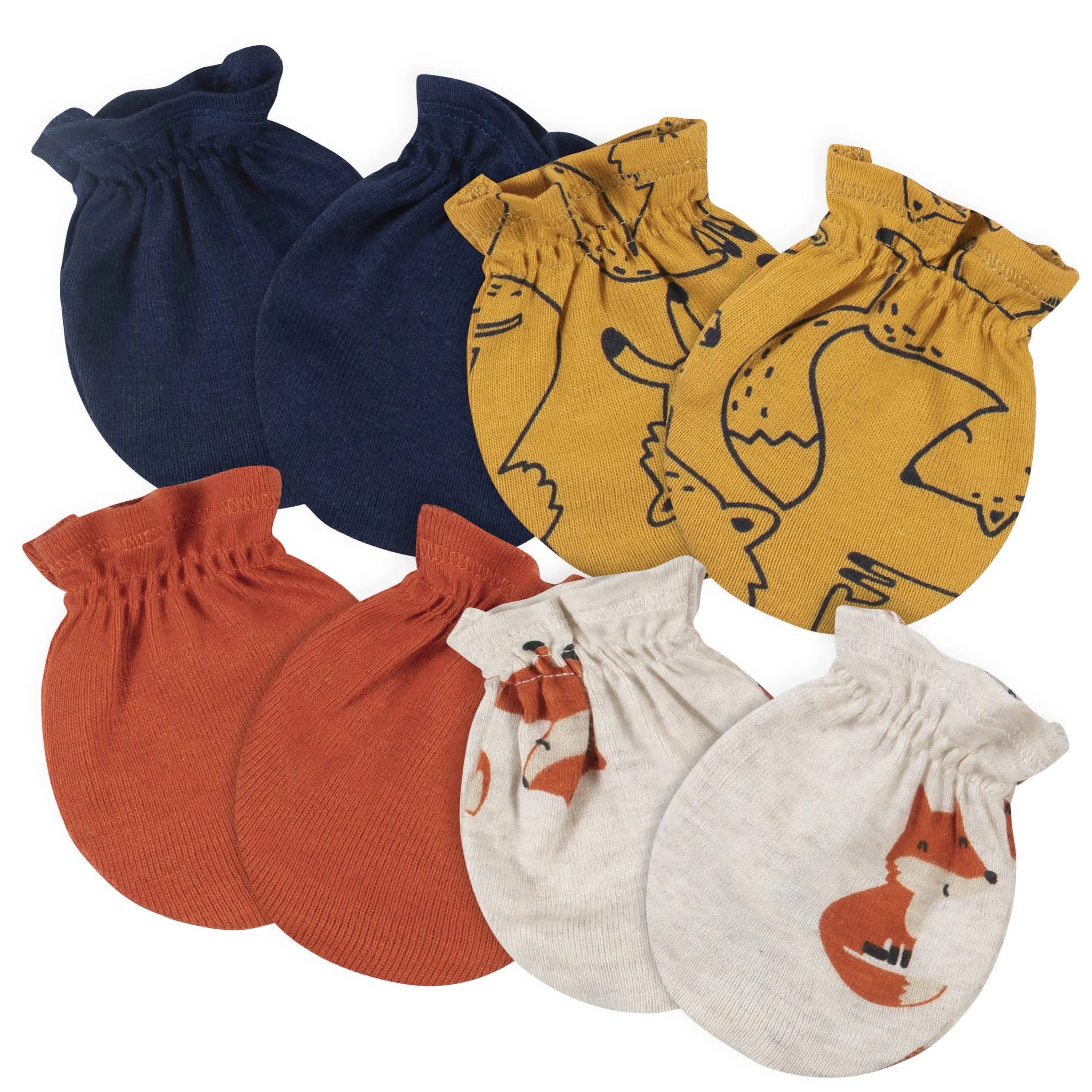 16-Piece Baby Boys Fox Gown, Mitten, Cap, & Sock Set