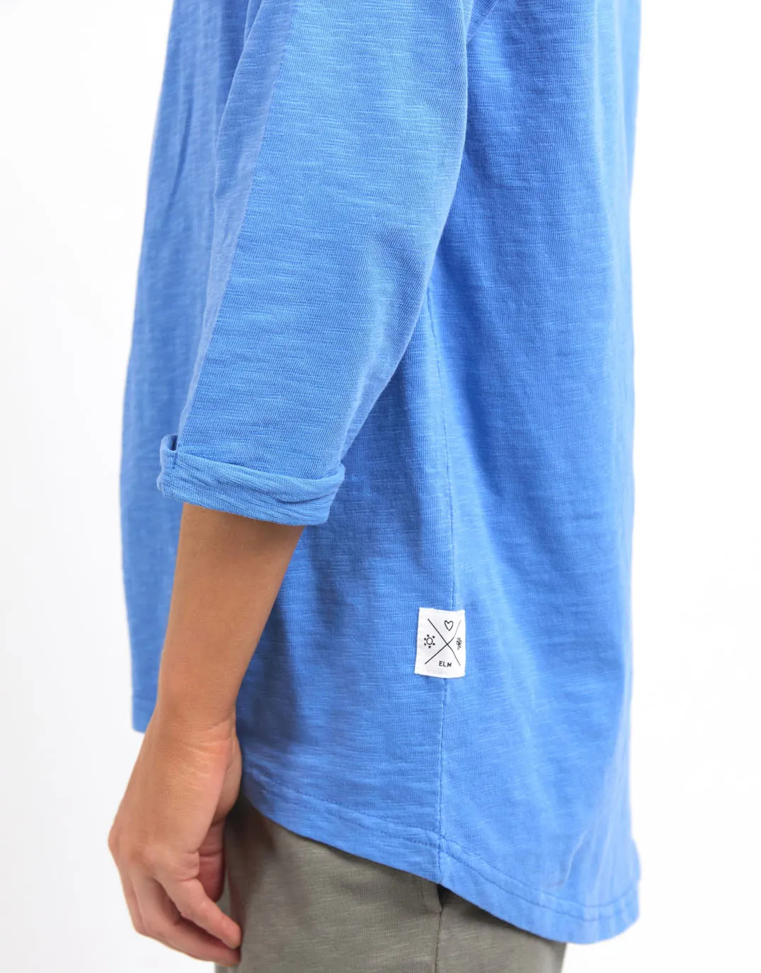 Annie 3/4 Sleeve Tee - Cerulean Blue