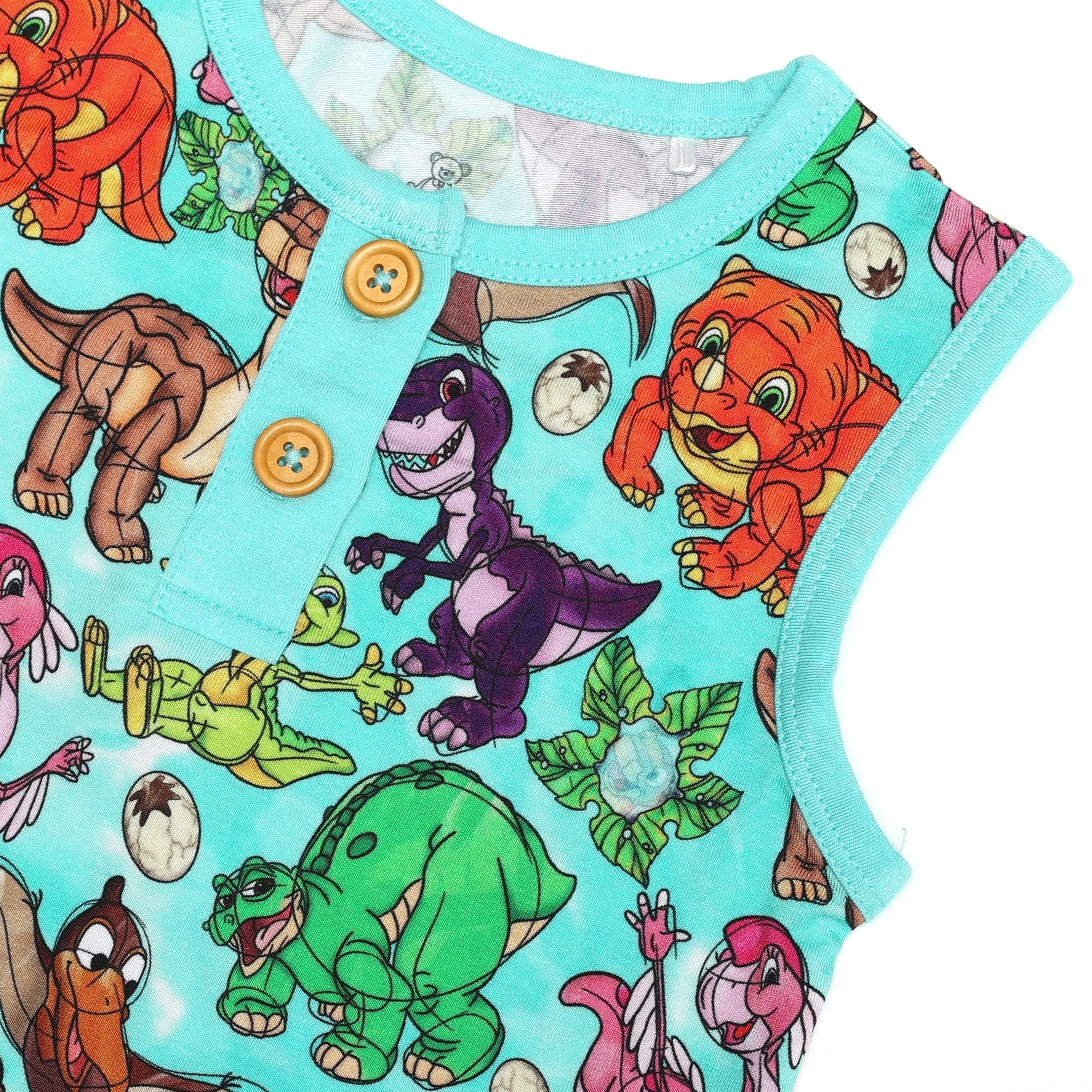 Beautifully Bold Little Dino - Bamboo Baby Tank Romper