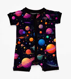 Beautifully Bold Solar Galaxy - Bamboo Shorty Romper