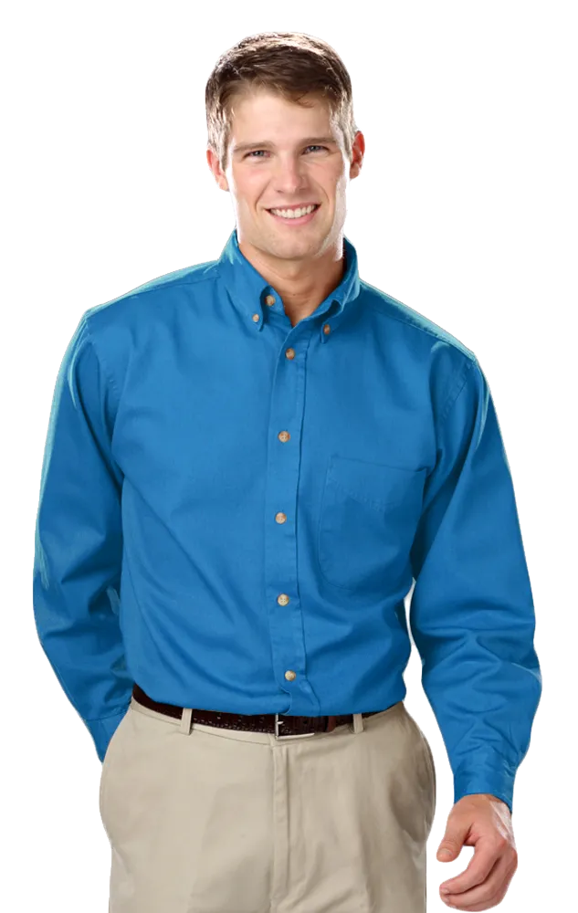 Blue Generation Men's TALL Long Sleeve Cotton Twill Shirt