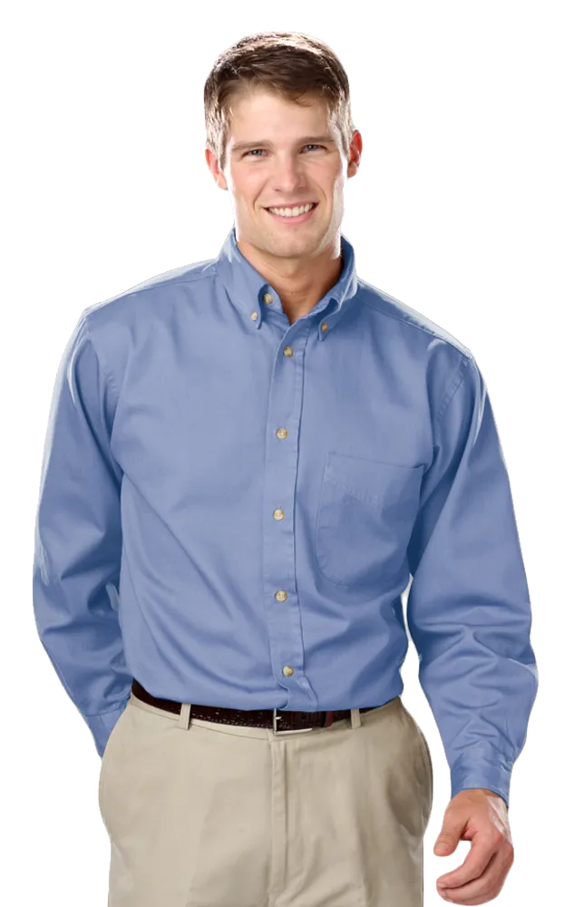 Blue Generation Men's TALL Long Sleeve Cotton Twill Shirt