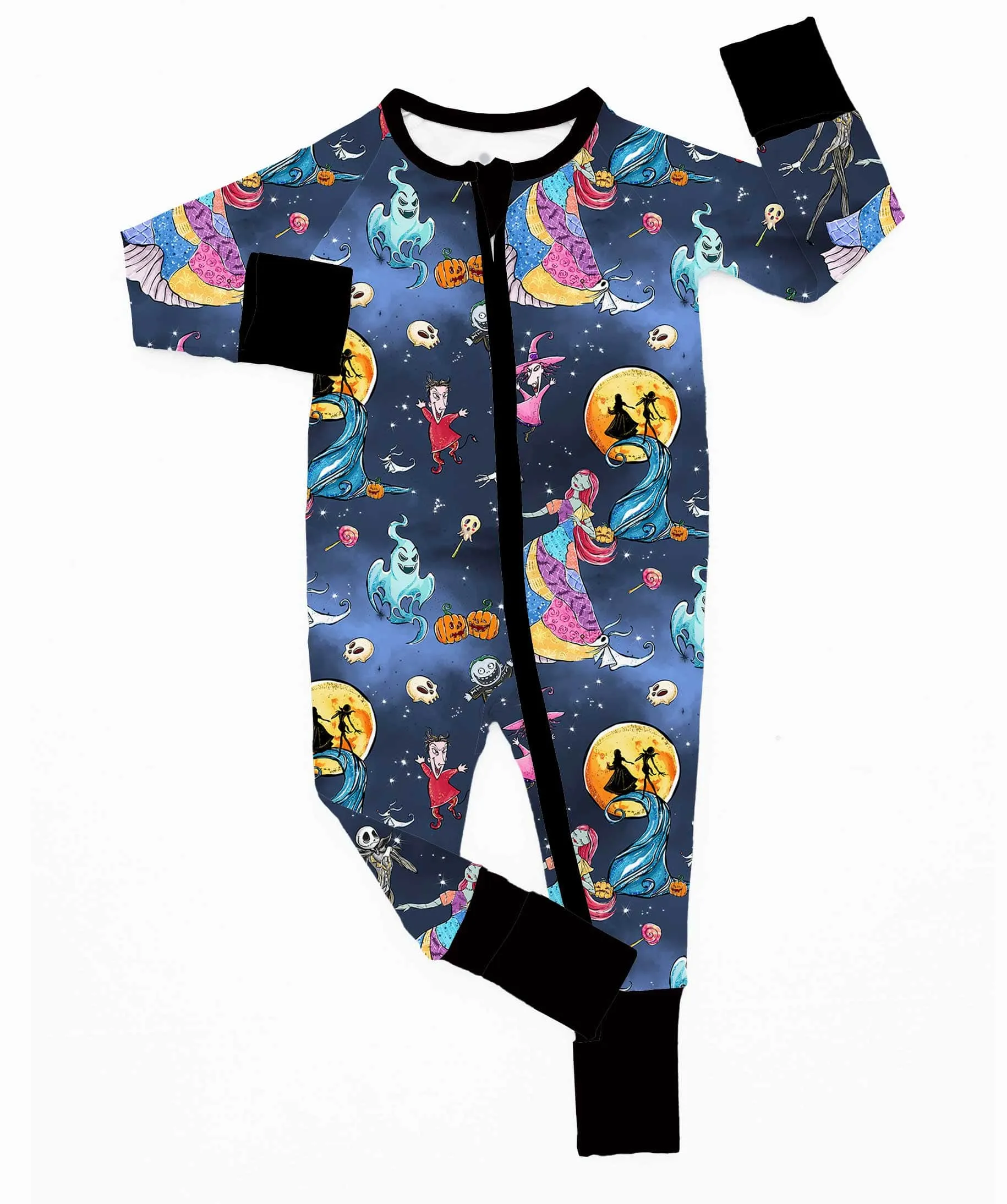 Boo Bash Nightmare Moon - Bamboo Zippy Romper