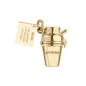 Caipirinha Shaker Charm Brazil Solid Gold