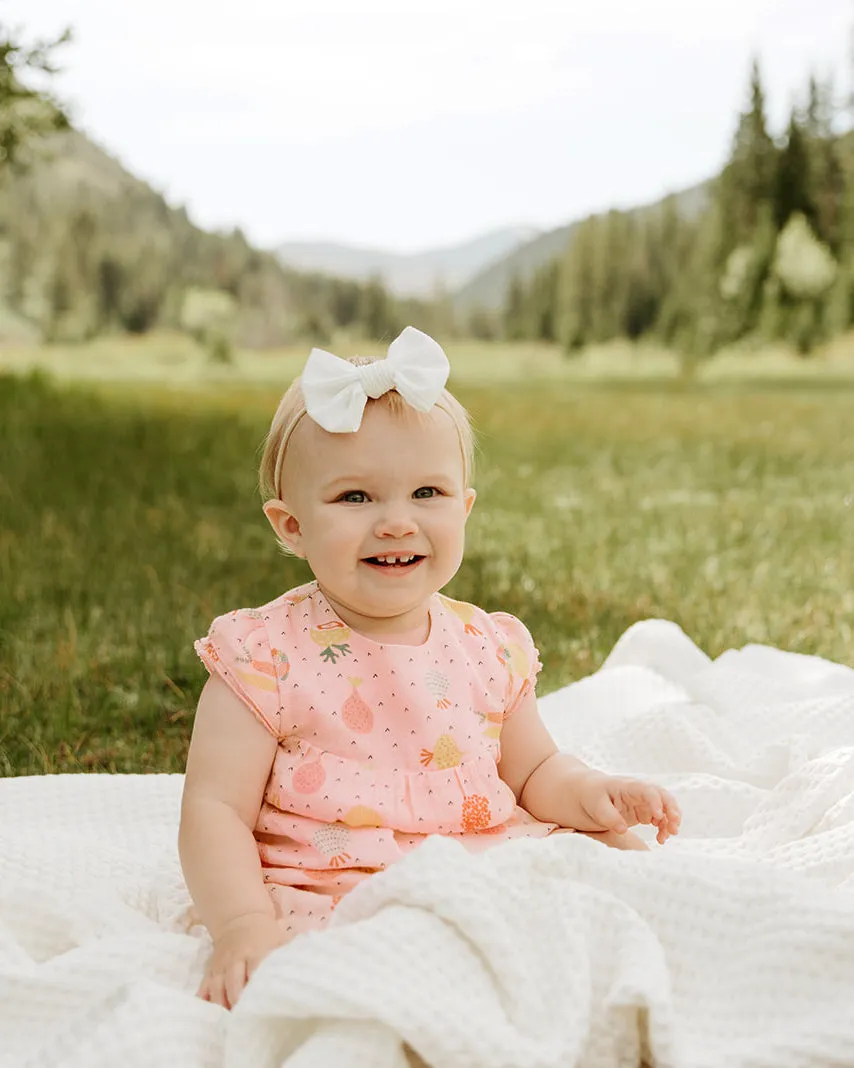 Cap Sleeve Dress with Bloomer Set - Veggie Salad (Organic Muslin)