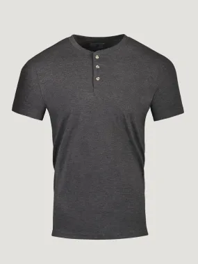 Charcoal Short Sleeve Henley