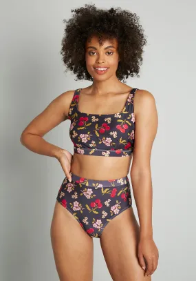 Cherry On Your Savored Sun High-Waisted Bikini Bottoms