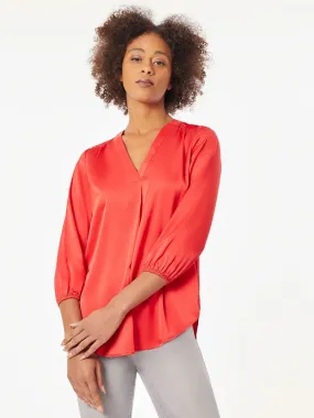 Chiffon V-Neck Kelly Blouse