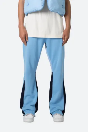 Contrast Bootcut Sweatpants - Light Blue