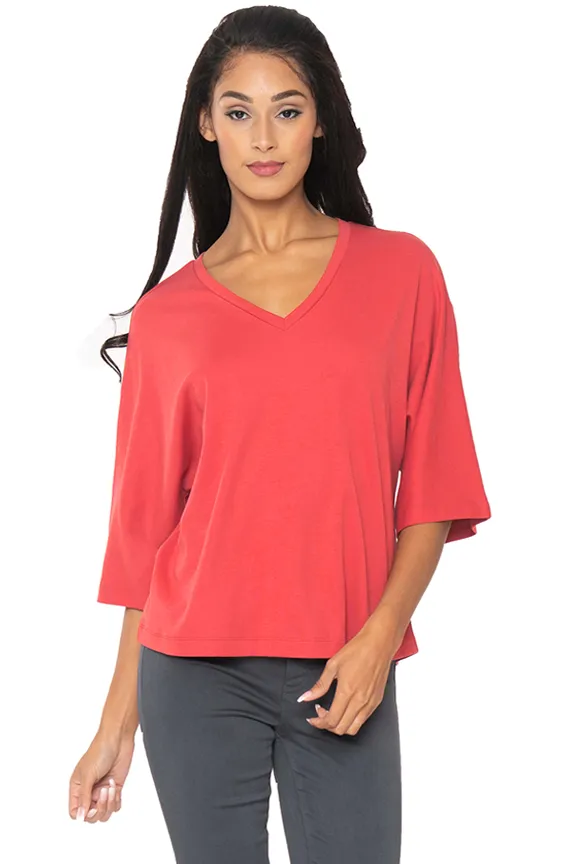 Cotton Tunic Top With Bell Sleeves LIOR