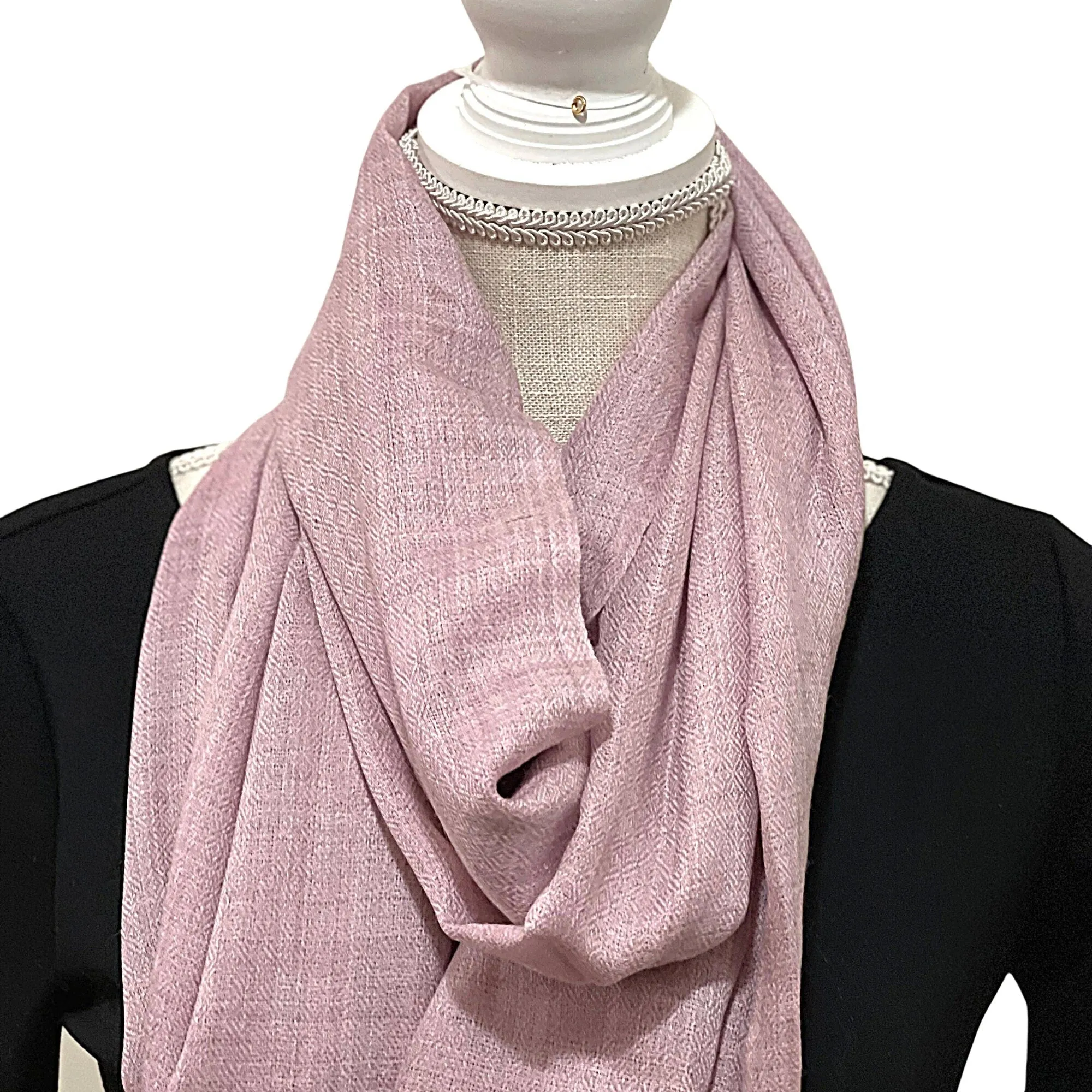 Cozy Pink Cashmere Scarf For Women, Extra Long Travel Scarf, Light Weight Pashmina Scarf, Wrap, Gift for Her