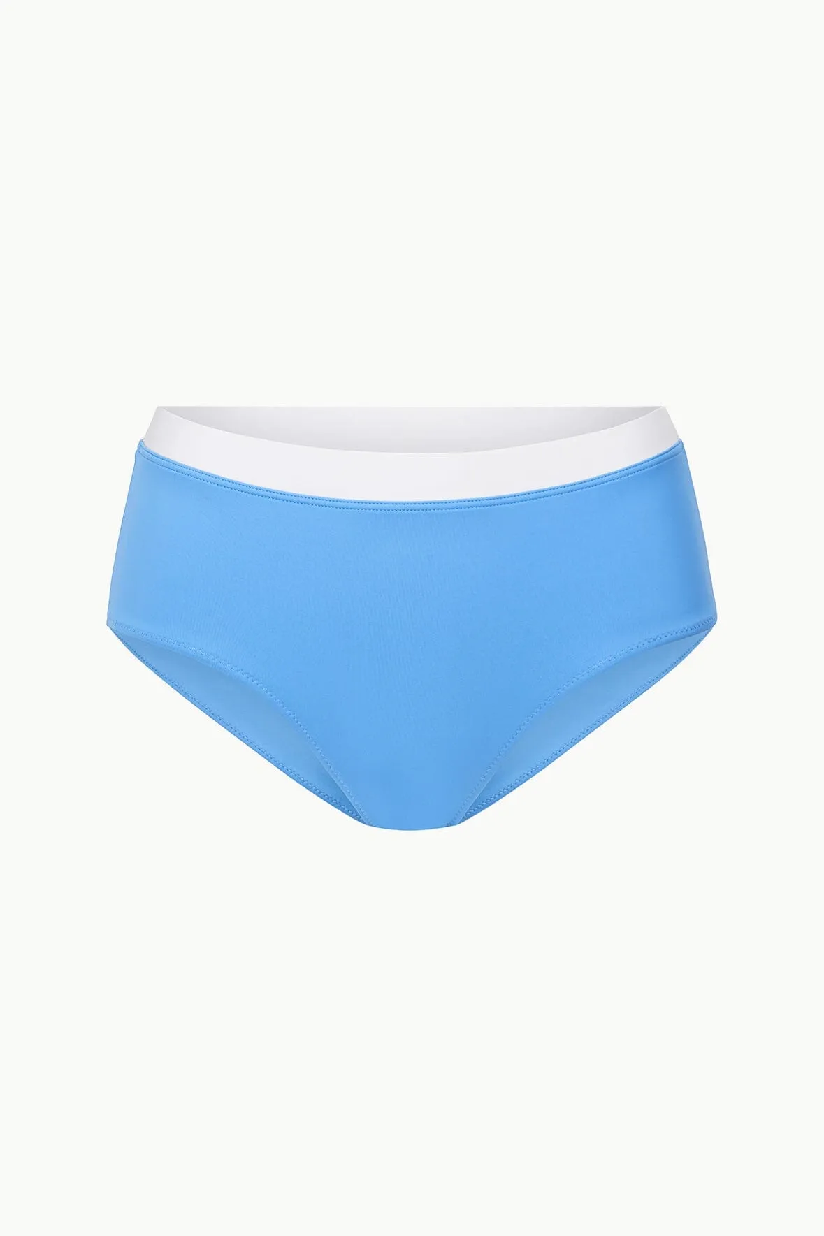 DEVON HIGH RISE BIKINI BOTTOM | AZURE WHITE