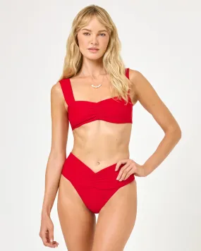 Eco Chic Repreve® Marlee Bikini Top - Lipstick Red