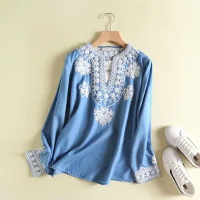 Embroidery  Denim Shirt