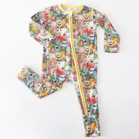 Fluffy Friends Spongey - Bamboo Zippy Romper