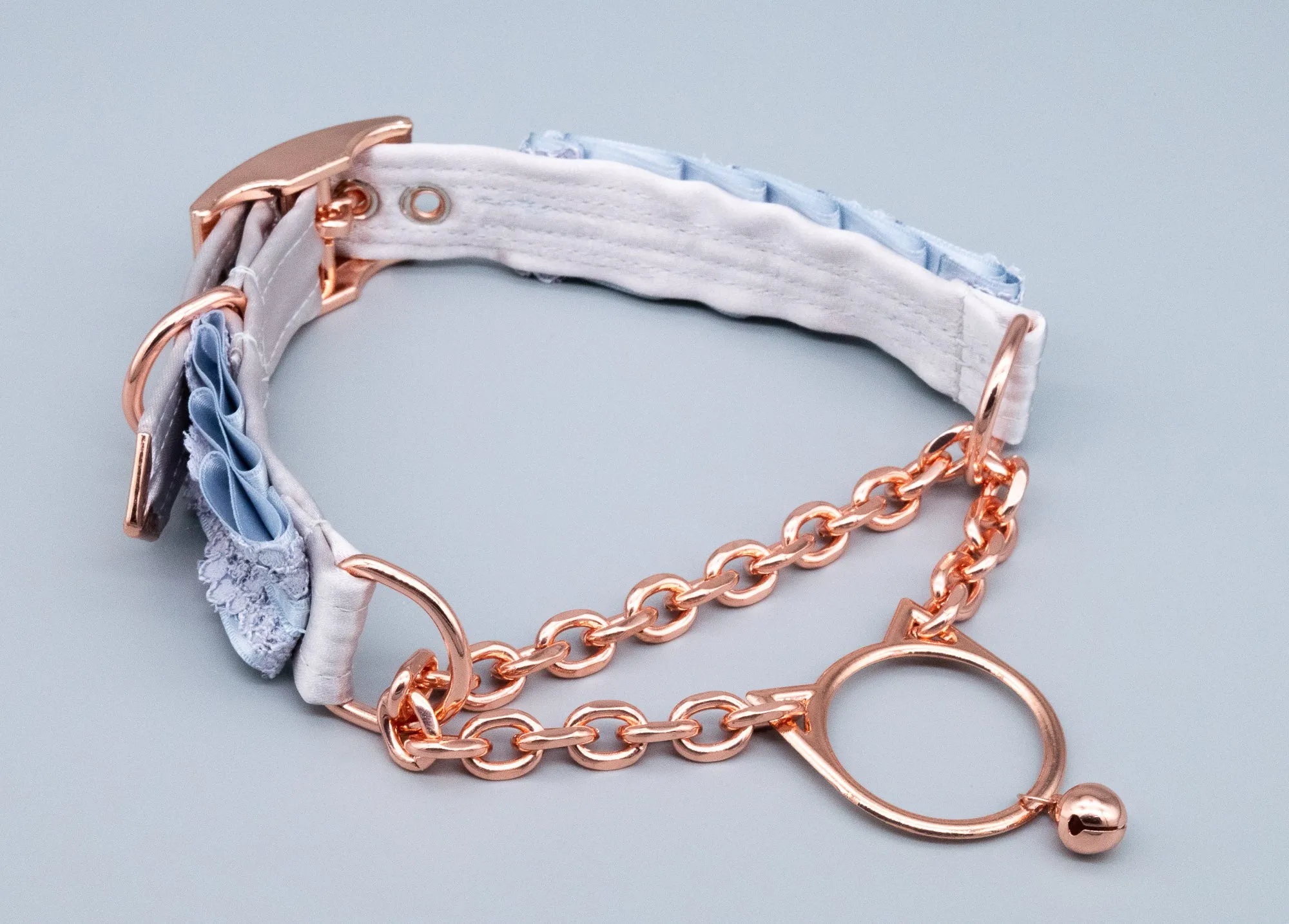 French Blue & Dusty Lilac Kitten Martingale Collar