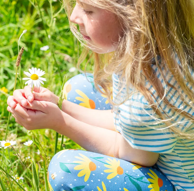 Frugi Libby Printed Leggings - Echinacea