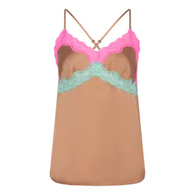 LOVE STORIES~ Pandora camisole with colorful lace