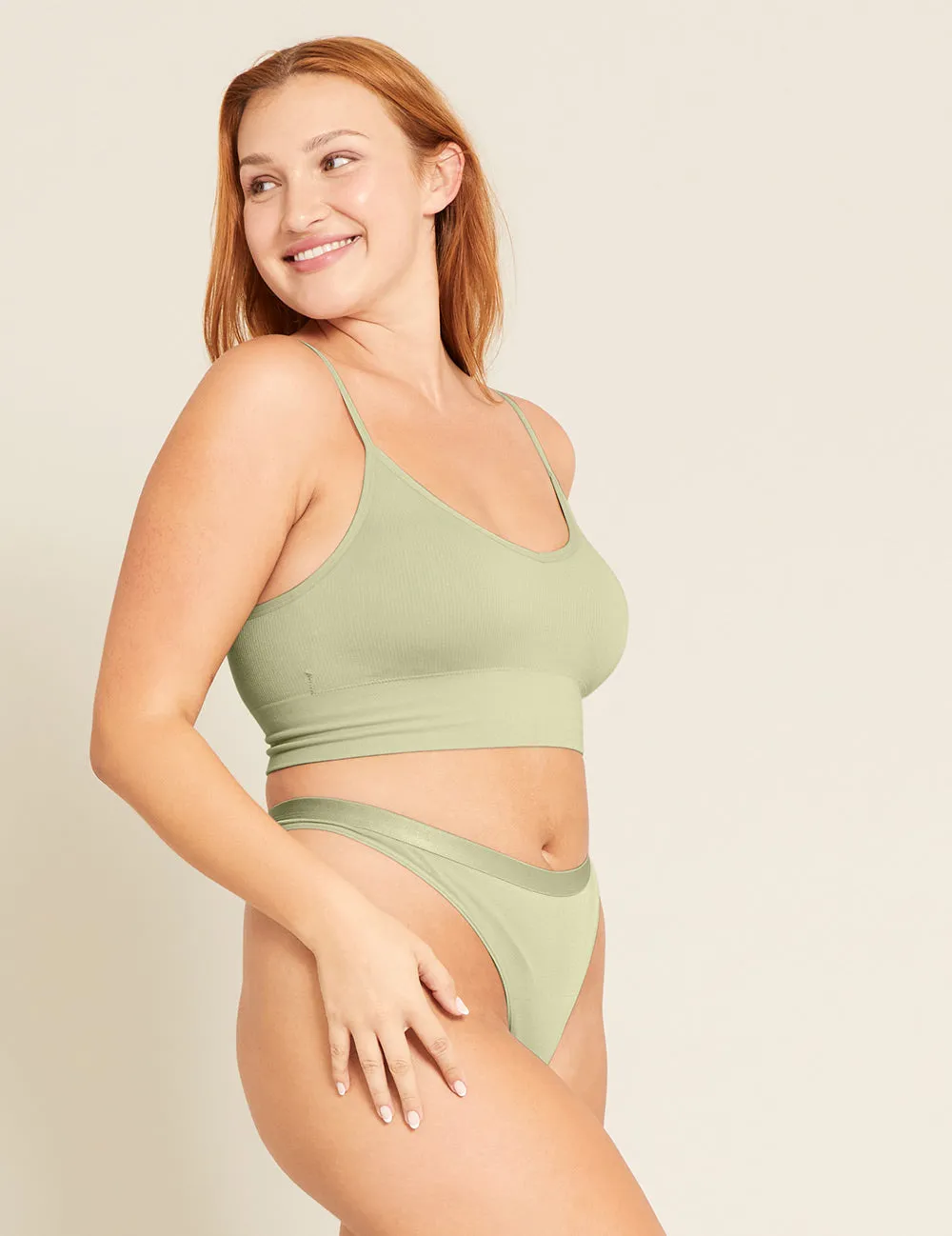 LYOLYTE® Ribbed Low Back Bra - Sage