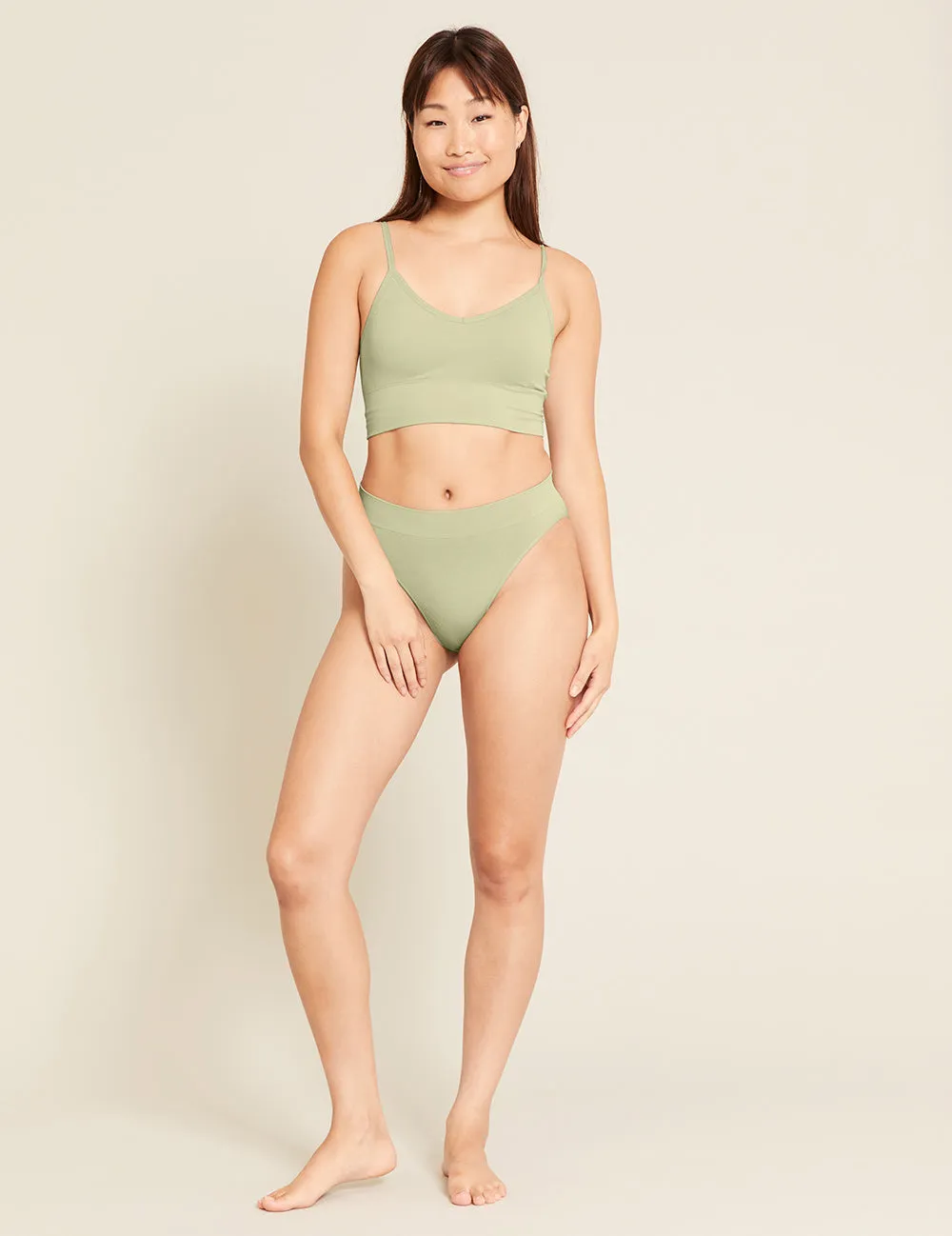 LYOLYTE® Ribbed Low Back Bra - Sage