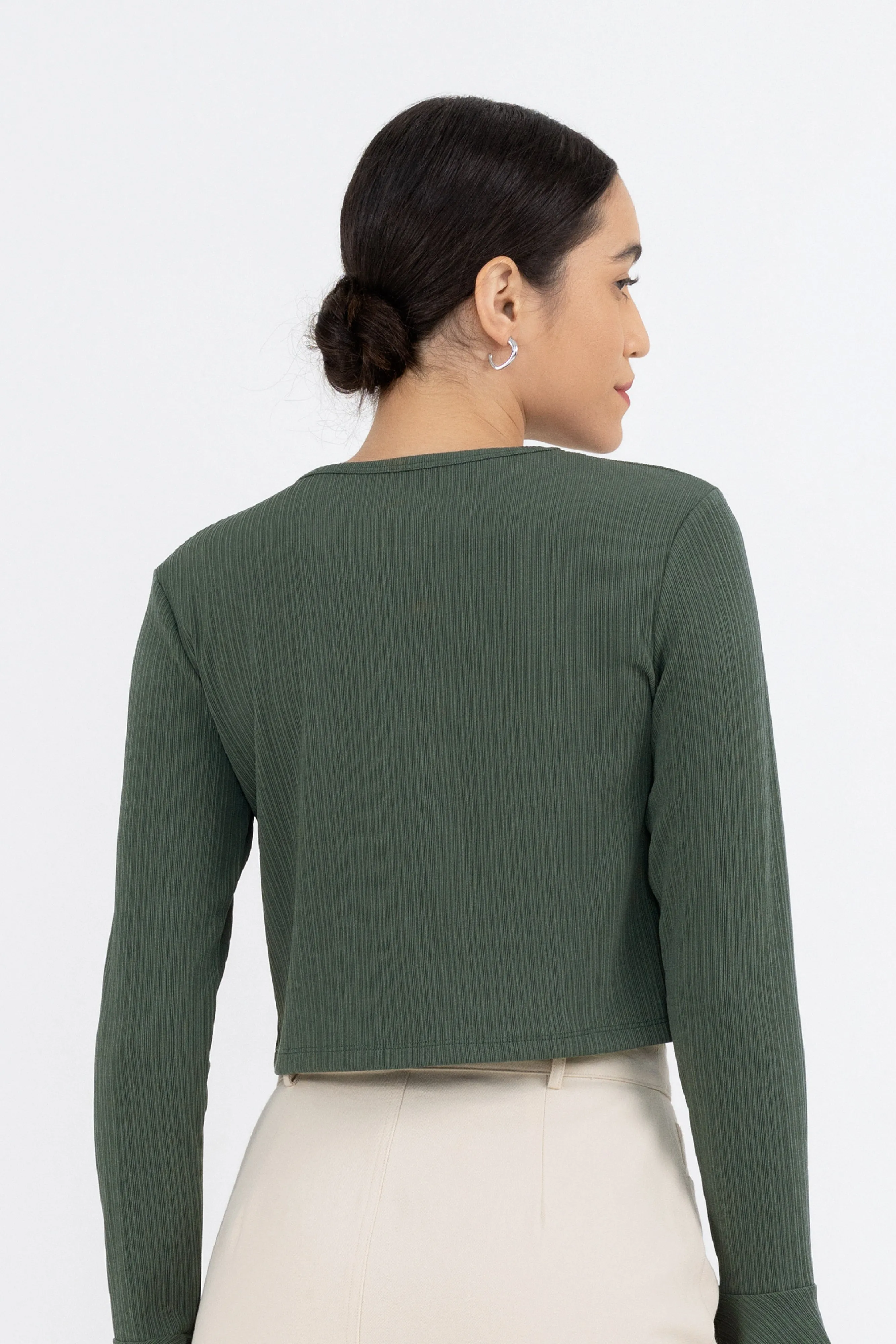 Maliya Bell Sleeve Top in Castleton Green