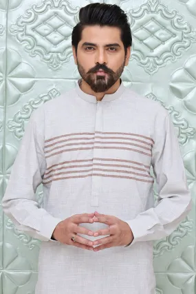 Men Cotton Khaddar Kameez Shalwar Grey