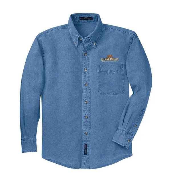 Men's TALL Long Sleeve Denim Shirt