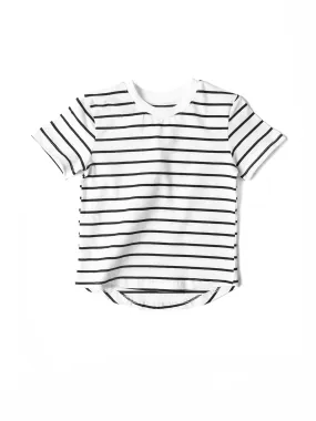 Pinstripe Tee - White and Black