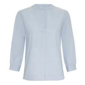 Poplin Top - Pale Blue