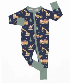 [Pre Order] Merry & Bright Diggin the Holidays - Bamboo Zippy Romper (EST SHIP LATE OCT)