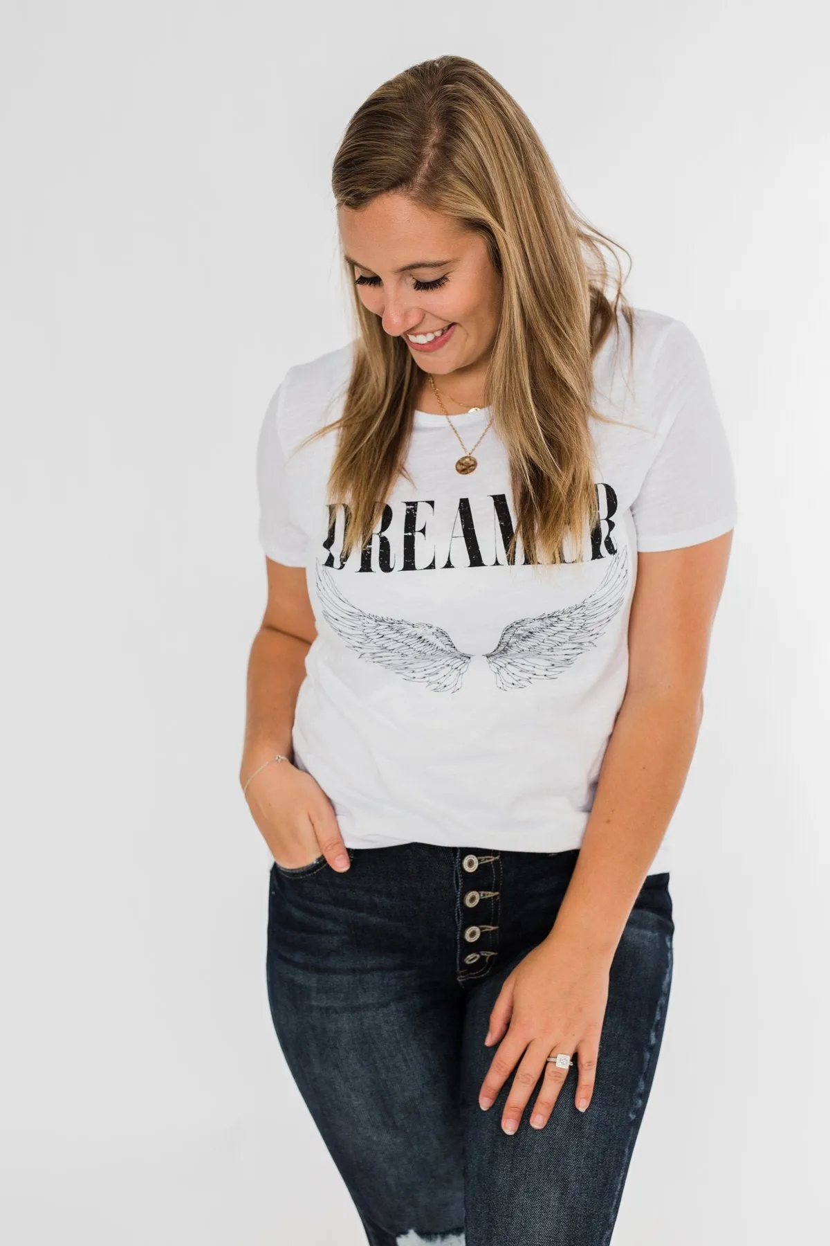 "Dreamer" Tee- White