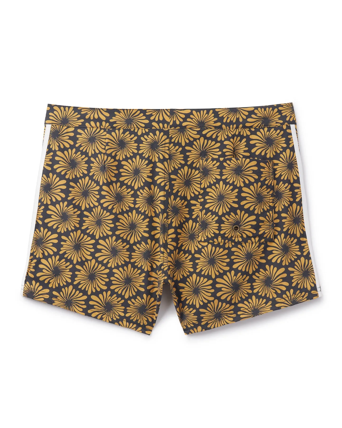 The Stirata Swim Shorts - Onyx Fleur Print