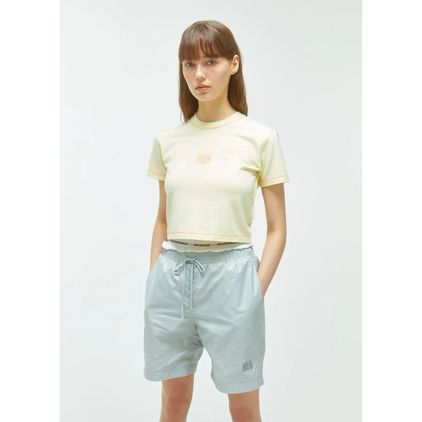 W CLASSIC LOGO BABY CROP TEE