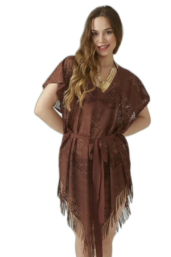 Women's Summer Cover Up Dress with High Low Hem