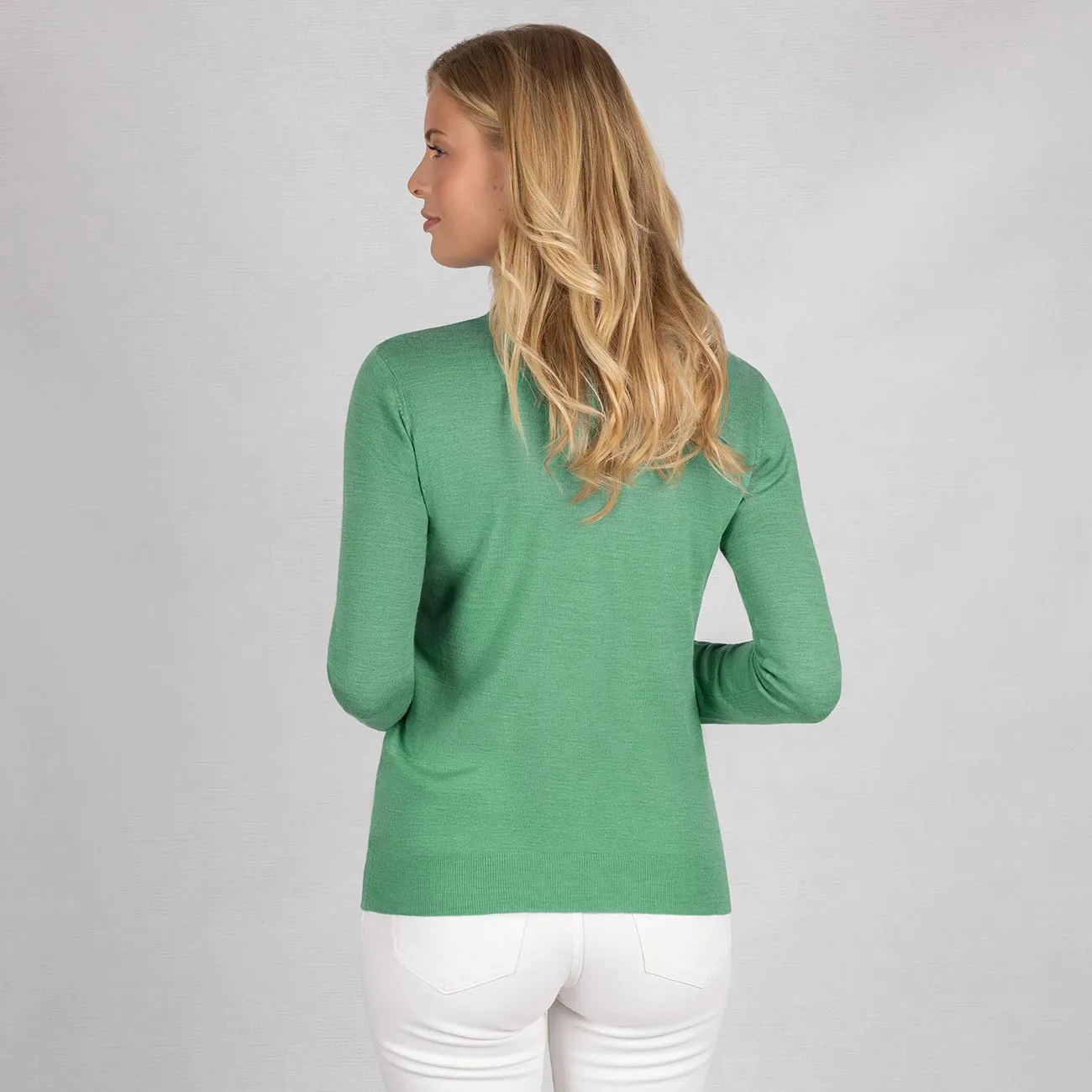 Wool Pullover Light V Neck Women